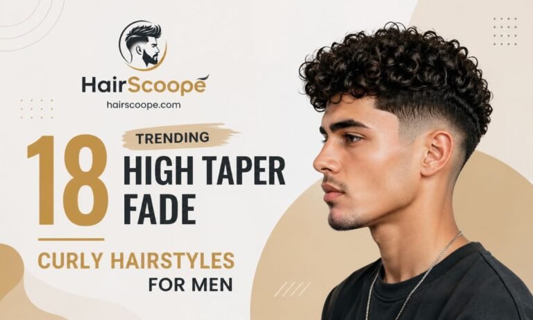 18 Trending High Taper Fade Curly Hairstyles for Men