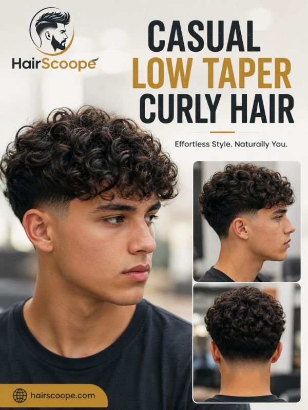 Casual Low Taper Curly Hair