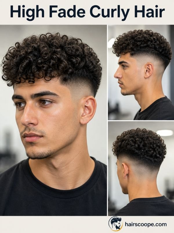 High Fade Curly Hair