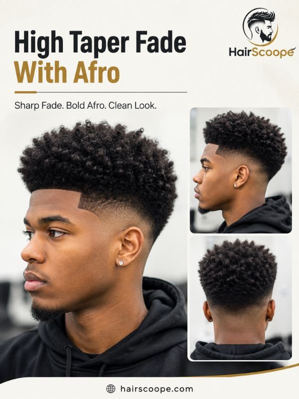 High Taper Fade With Afro