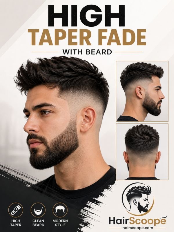 High Taper Fade With Beard