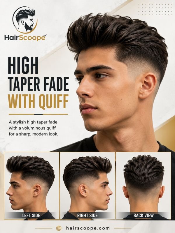 High Taper Fade With Quiff