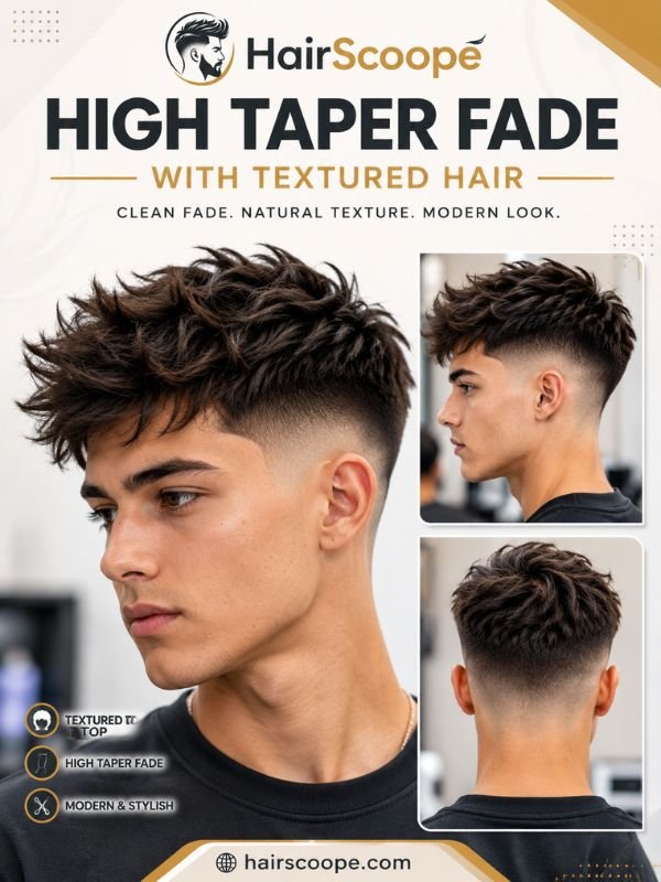 High Taper Fade With Textured Hair