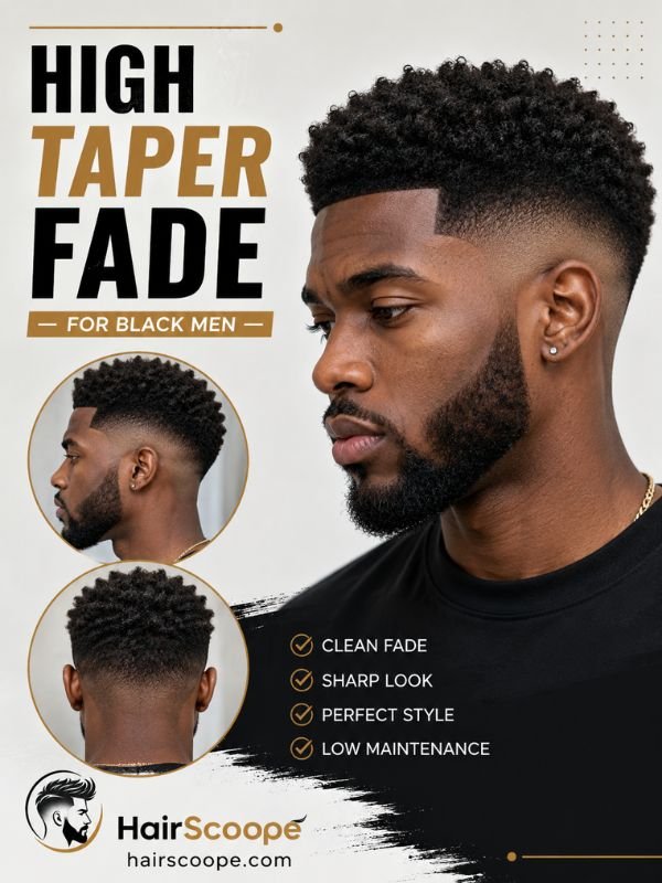 High Taper Fade for Black Men