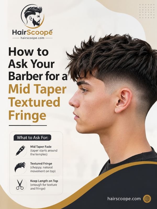 How to Ask Your Barber for a Mid Taper Textured Fringe