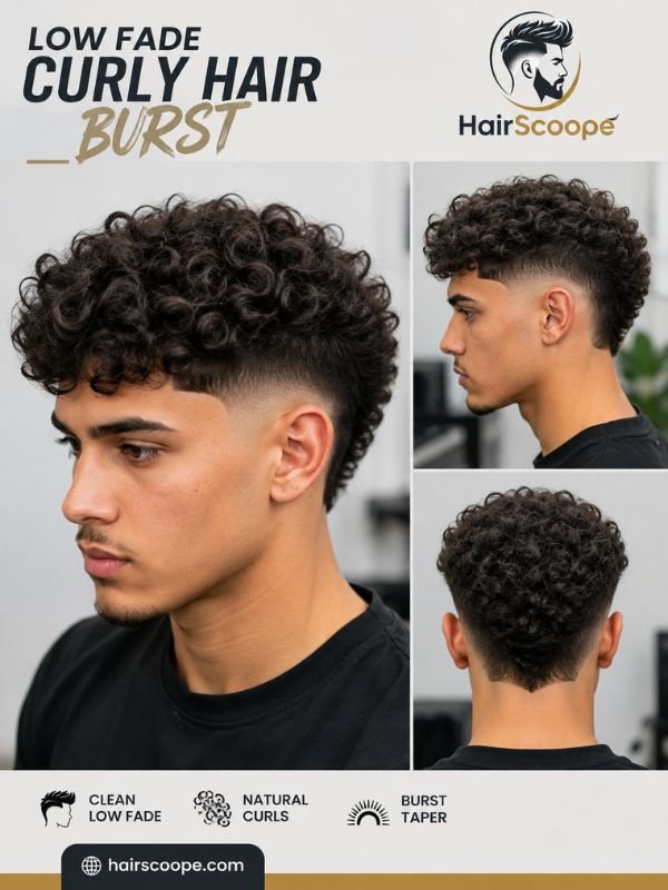 Low Fade Curly Hair Burst