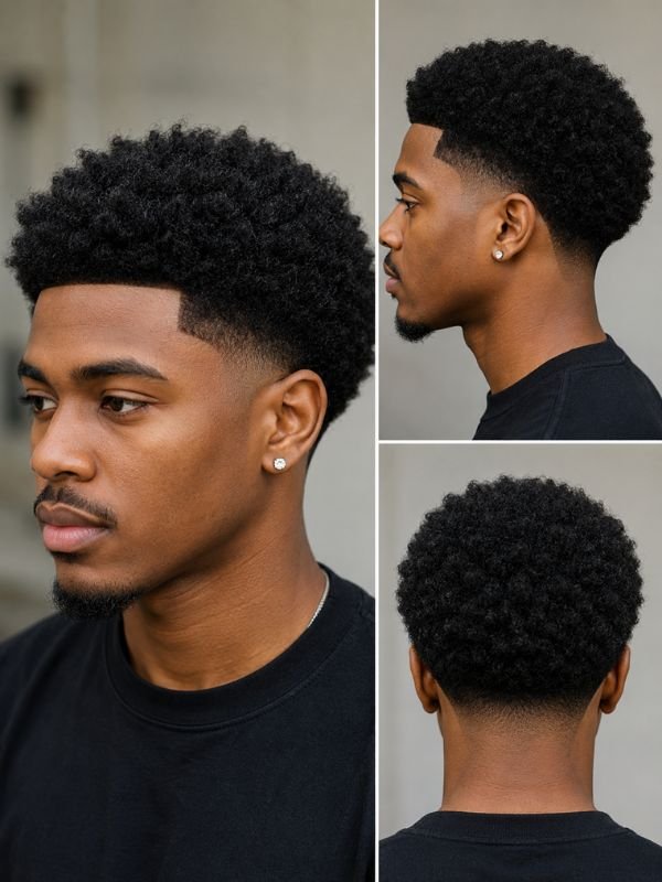 Low Taper Afro for Black Men