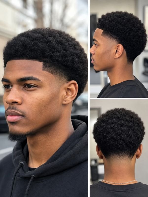 Low Taper Fade Afro for Everyday Style