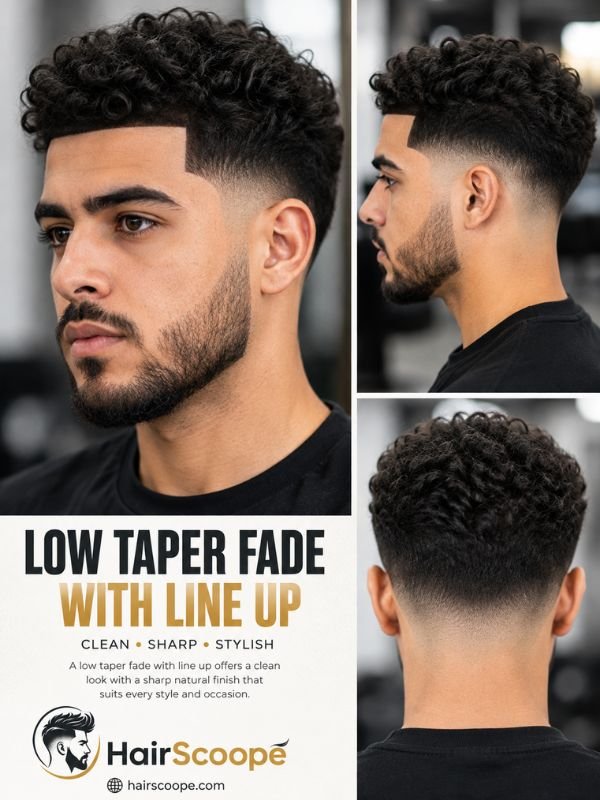Low Taper Fade With Line Up