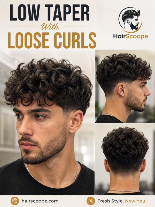 Low Taper With Loose Curls