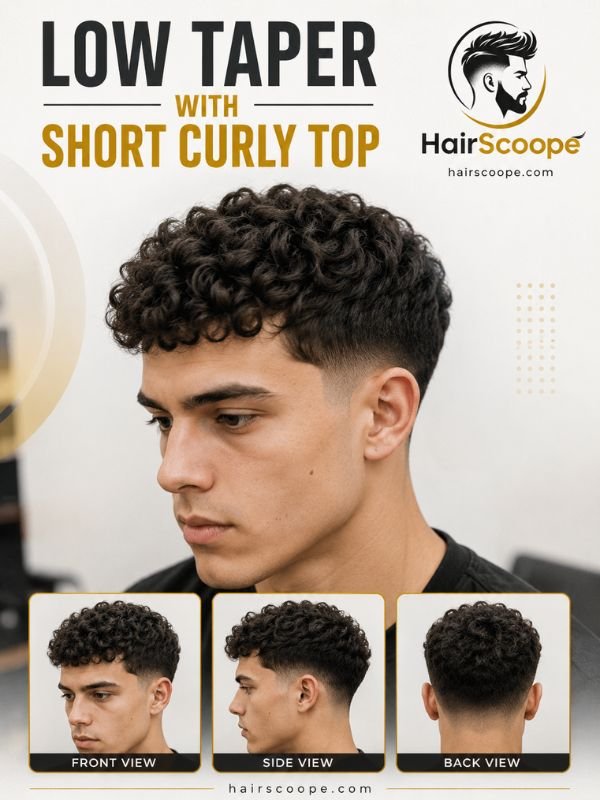 Low Taper With Short Curly Top