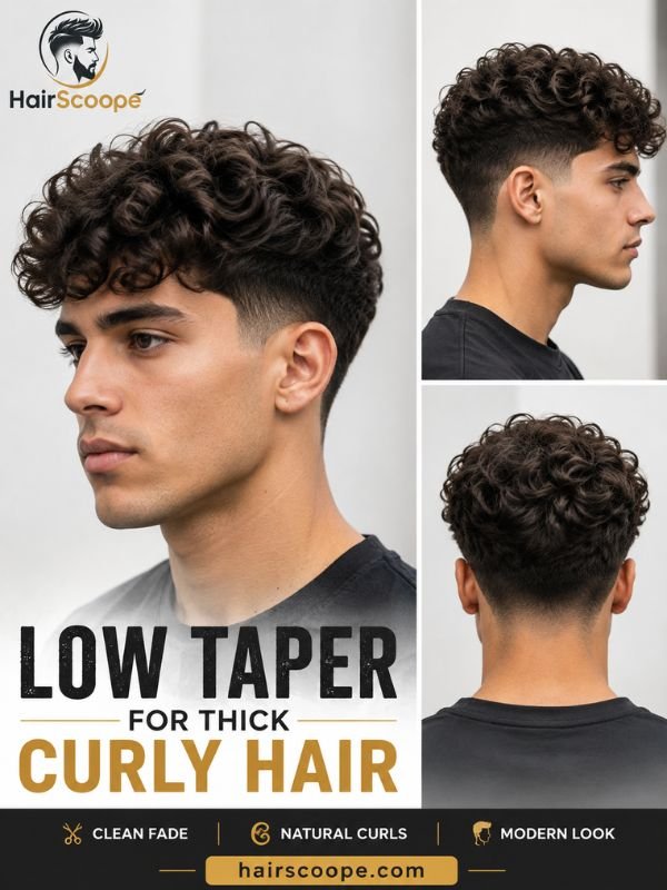 Low Taper for Thick Curly Hair