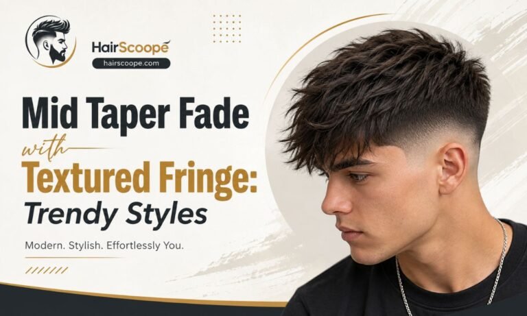 Mid Taper Fade with Textured Fringe Trendy Styles for 2026