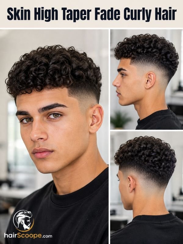 Skin High Taper Fade Curly Hair