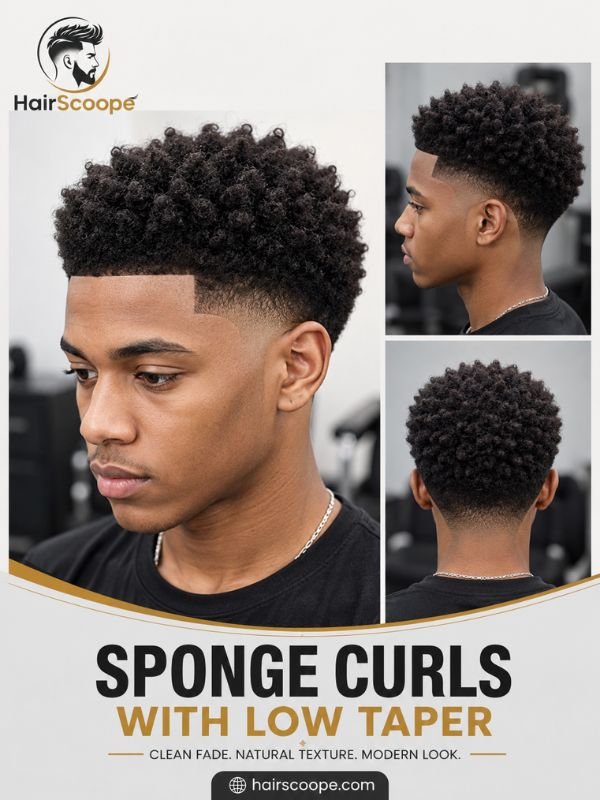 Sponge Curls With Low Taper