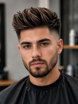 Textured Quiff with Fade