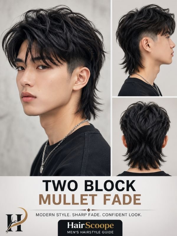 Two Block Mullet Fade