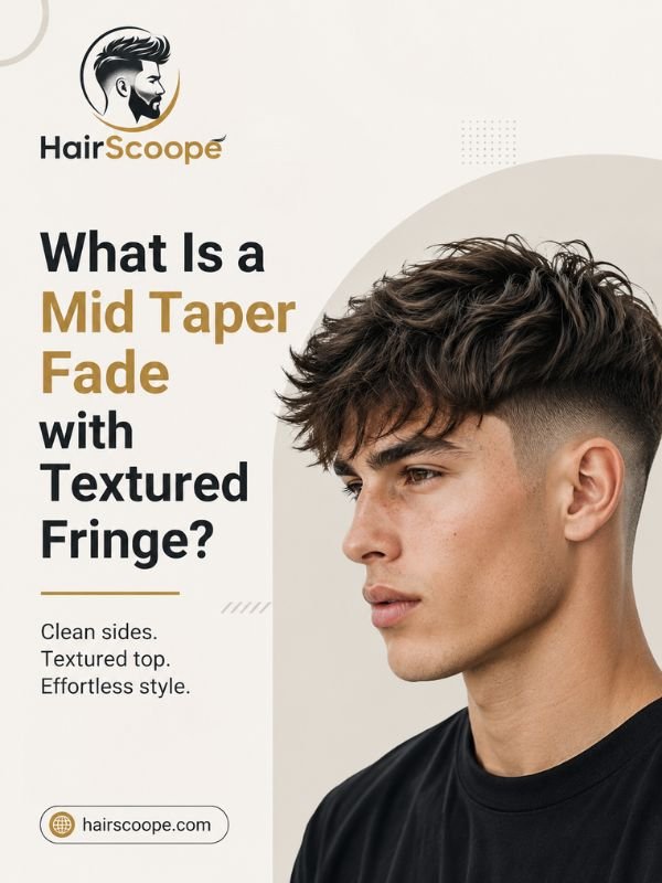 What Is a Mid Taper Fade with Textured Fringe