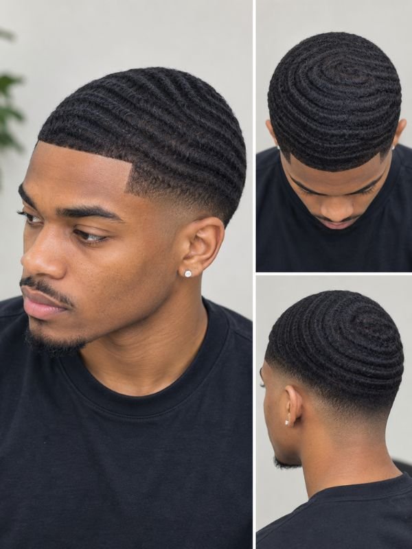 360 Waves with Mid Taper Fade