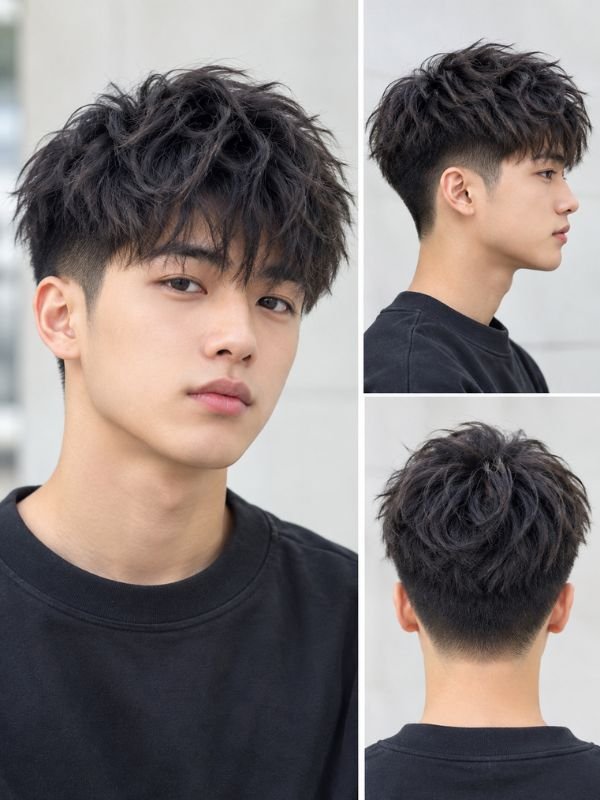 Asian Textured Fringe Style