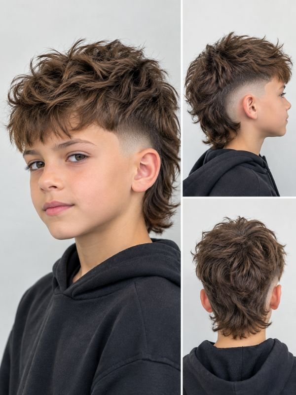 Burst Fade Mullet Kids