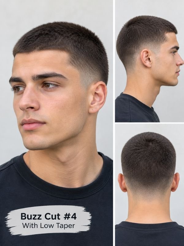 Buzz Cut #4 With Low Taper