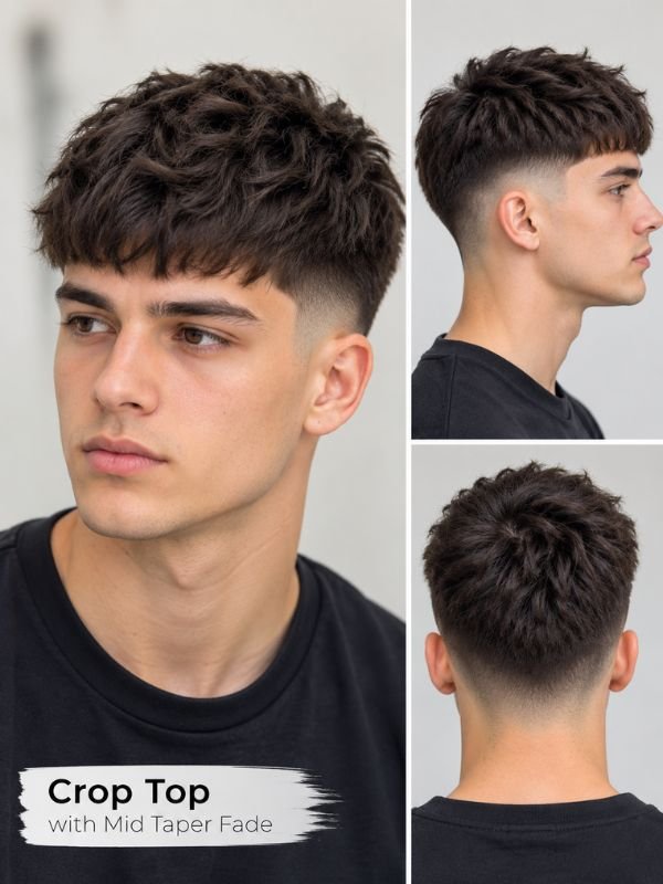 Crop Top with Mid Taper Fade