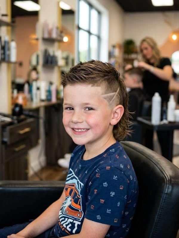 Line Design Mullet for Kids