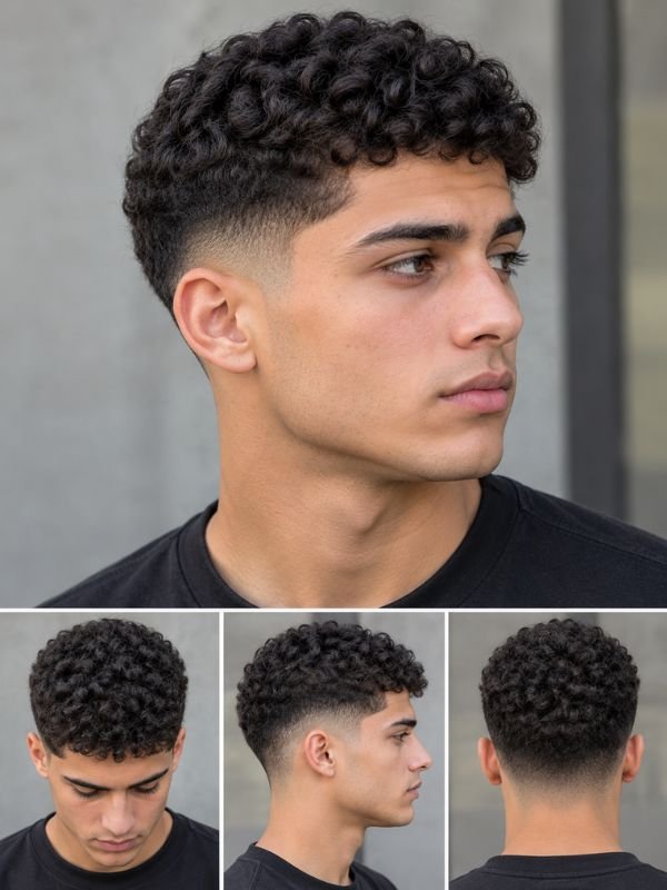 Low Taper Buzz Cut for Curly Hair