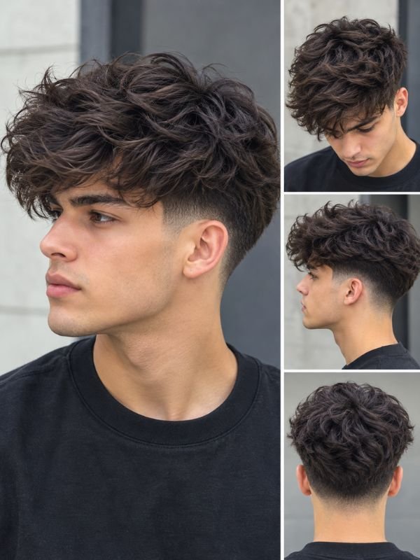 Low Taper Fade Fluffy Hair With Long Top