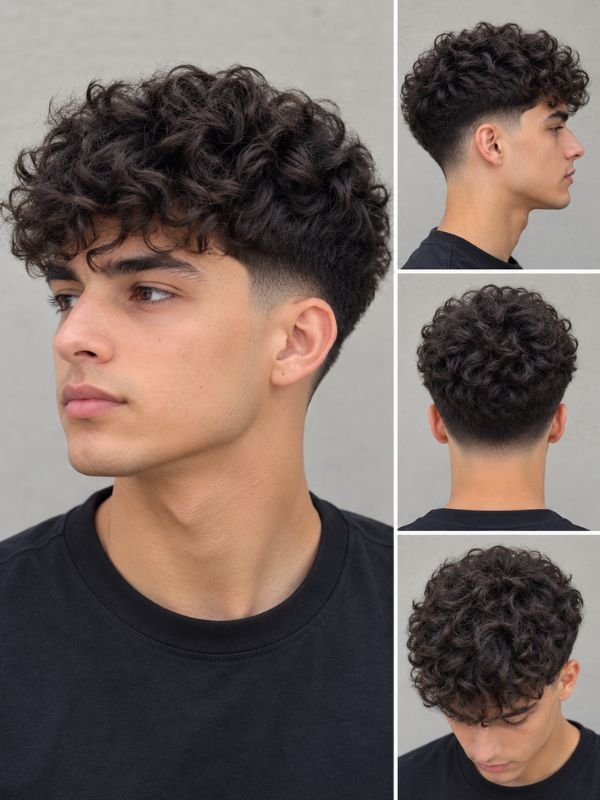 Low Taper Fade With Fluffy Curls