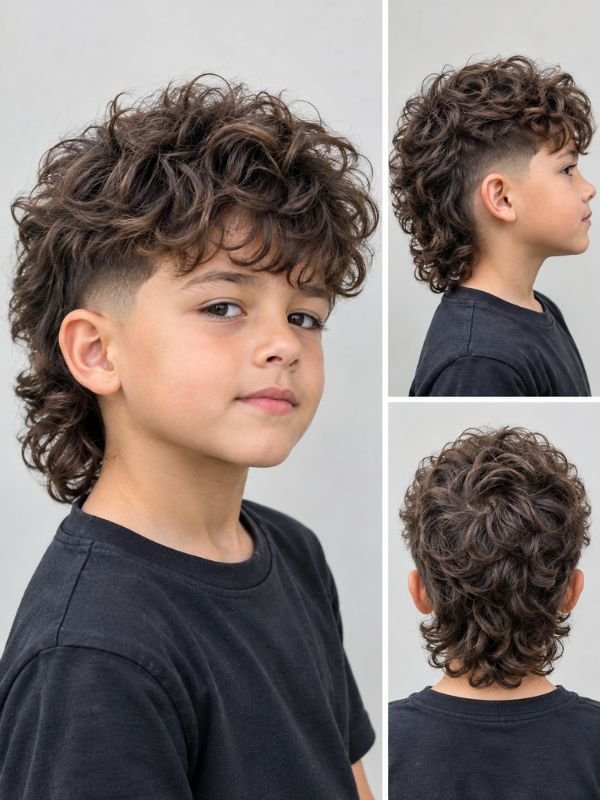 Modern Kid Mullet Curly
