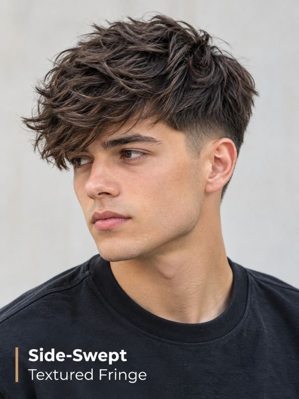 Side-Swept Textured Fringe
