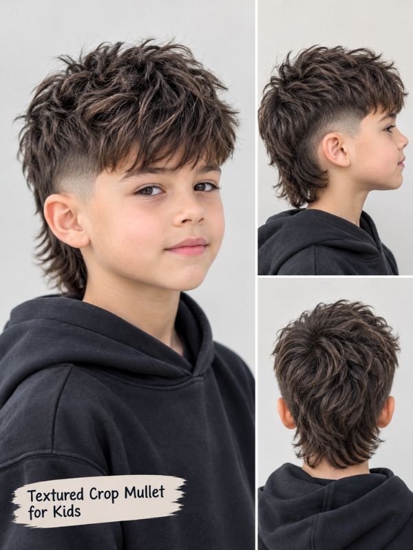 Textured Crop Mullet for Kids