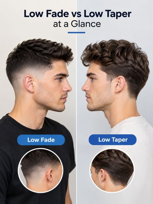 Low Fade vs Low Taper at a Glance